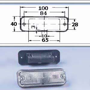 Positonslykta vit 100*40 mm