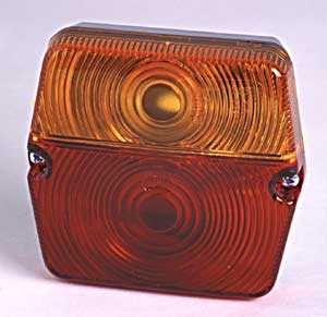 Tvåkammarlykta blinkljus gult