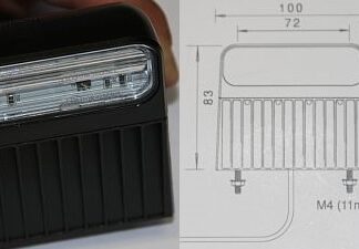 Nummerskyltbelysning LED 12-24