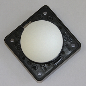 Brytare 1-pol återfj.krom blank