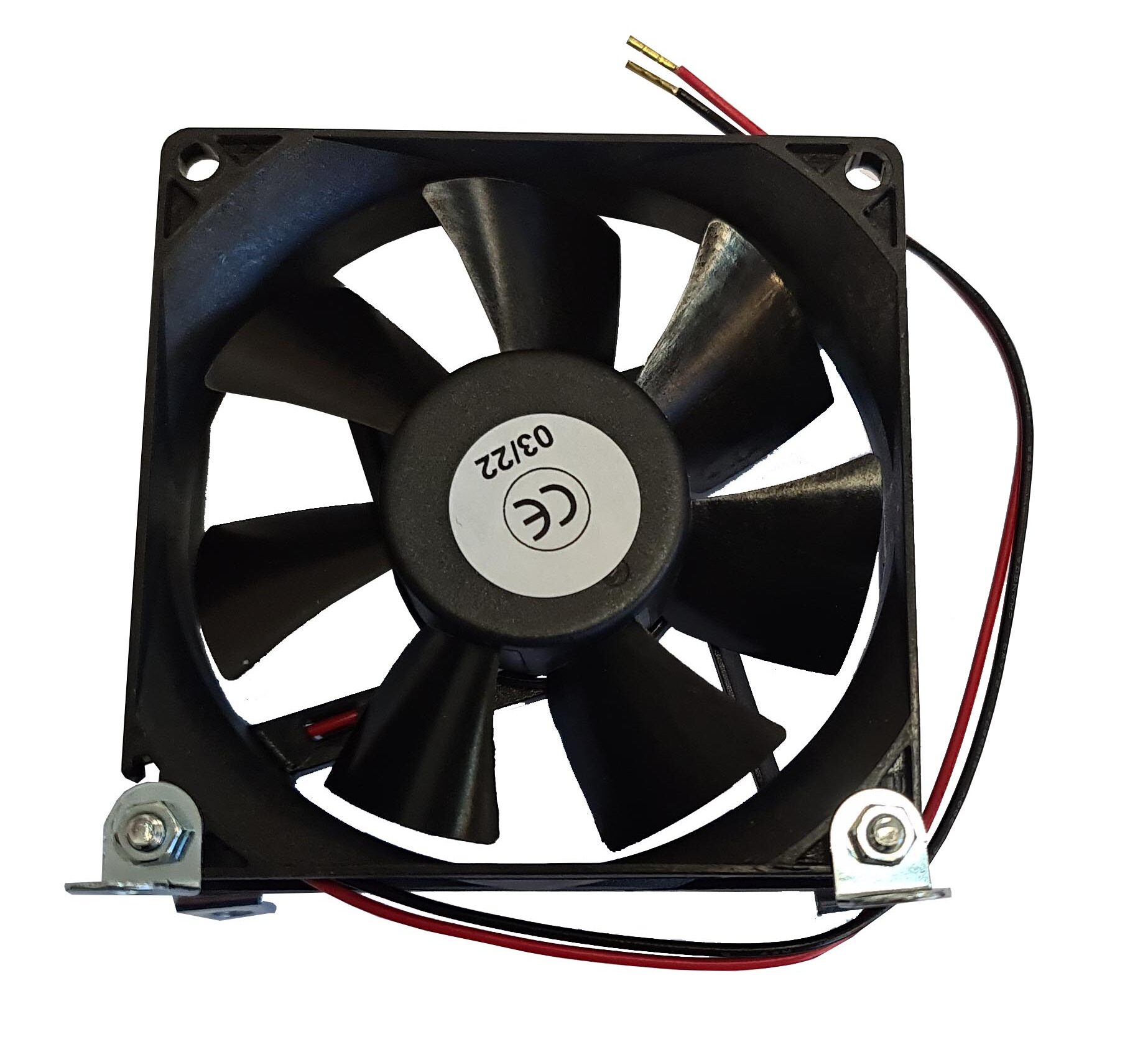 FLÄKT 12V 80 x 80 MED 4 st Fästpunkter