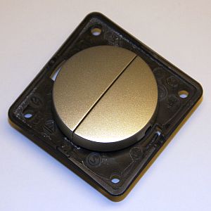 Strömbrytare krom borstat stål