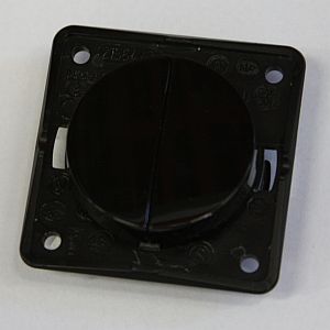 Strömbrytare kron svart blank