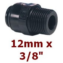 Övergång 3/8"-12mm-lång gänga BSPT