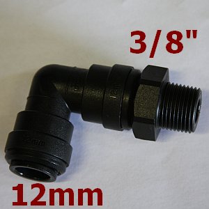 VINKEL 3/8 GÄNGA utv 12 mm SLANG