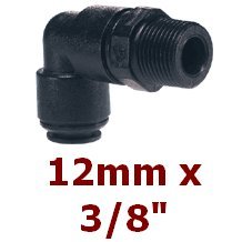 VINKEL 3/8 GÄNGA utv 12 mm SLANG