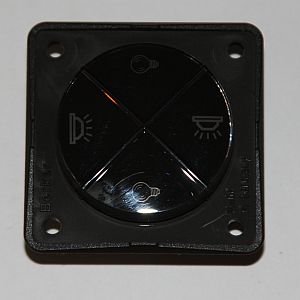 DIMMER svart blank ICS Tryckplata 4-fuktioner