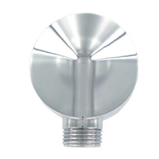 Väggenomföring chrom ½" x ½" 90°