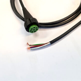 Koppling 8 polig höger grön 2 m