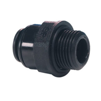 Övergång-adapter 6 mm x 1/4 med 1/4" utvändig gänga-kort