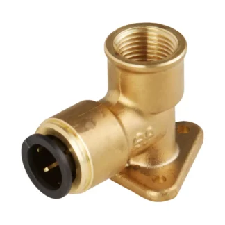 22mm x 3/4" inv.G BSP vinkel för väggmontage mässing